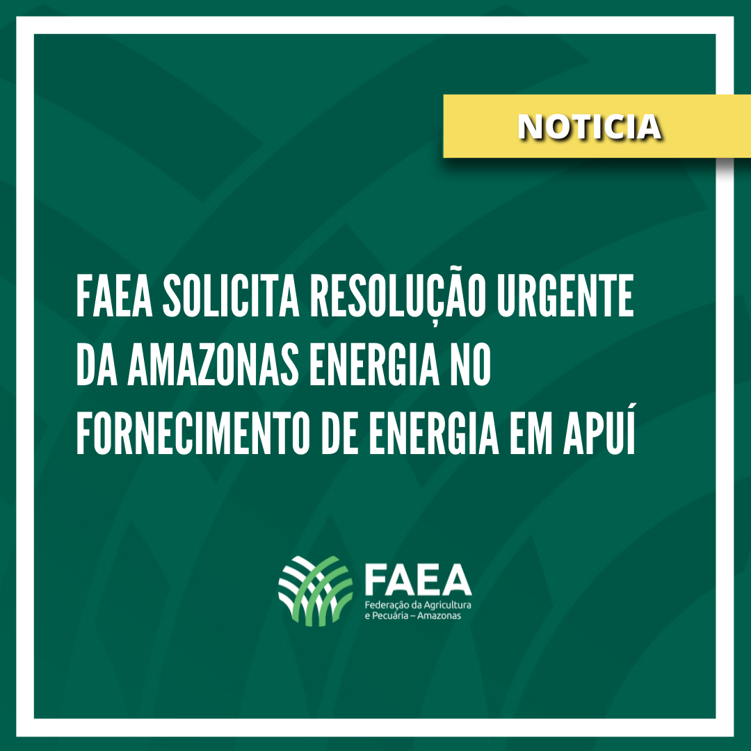 Faea solicita resolução urgente da Amazonas Energia no fornecimento de energia em Apuí